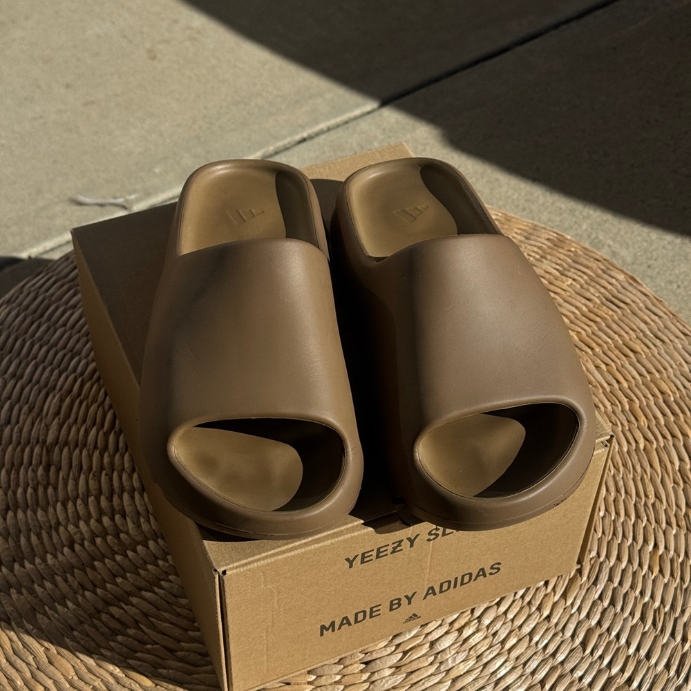Adidas Yeezy Slide Sandals in Earthy Brown